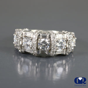 Natural 2.25 Ct Diamond Wedding Band Anniversary Ring In 14K Gold - Diamond Rise Jewelry