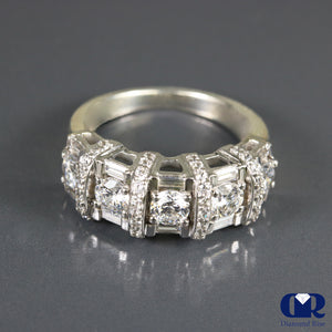 Natural 2.25 Ct Diamond Wedding Band Anniversary Ring In 14K Gold - Diamond Rise Jewelry