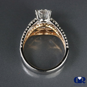 2.04 Ct Round Cut Diamond Engagement Ring In 18K Gold - Diamond Rise Jewelry