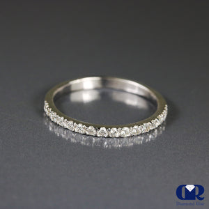 0.20 Ct Round Cut Diamond Wedding Band Ring 14K White Gold - Diamond Rise Jewelry