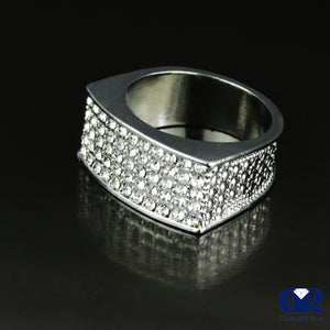 Men's Diamond Pinky Ring & Wedding Ring In 14K White Gold - Diamond Rise Jewelry