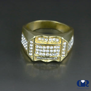 Men's Diamond Pinkie Ring In 14K Yellow Gold - Diamond Rise Jewelry