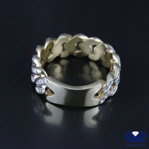 Men's Diamond Cuban Ring In 14K Yellow Gold - Diamond Rise Jewelry