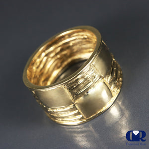 Men's Solid Gold Pinky Ring Wedding Band - Diamond Rise Jewelry