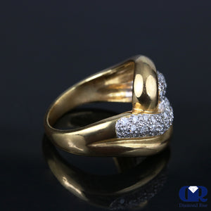 Diamond Cocktail Ring Right Hand Ring In 18K Gold - Diamond Rise Jewelry