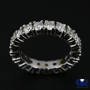 Women's Round Cut Diamond Eternity Wedding Band Anniversary Ring In 14K White Gold - Diamond Rise Jewelry
